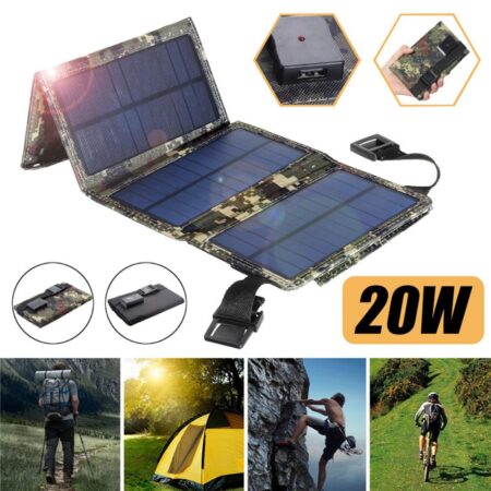 20W Monokristal Katlanabilir Güneş Paneli